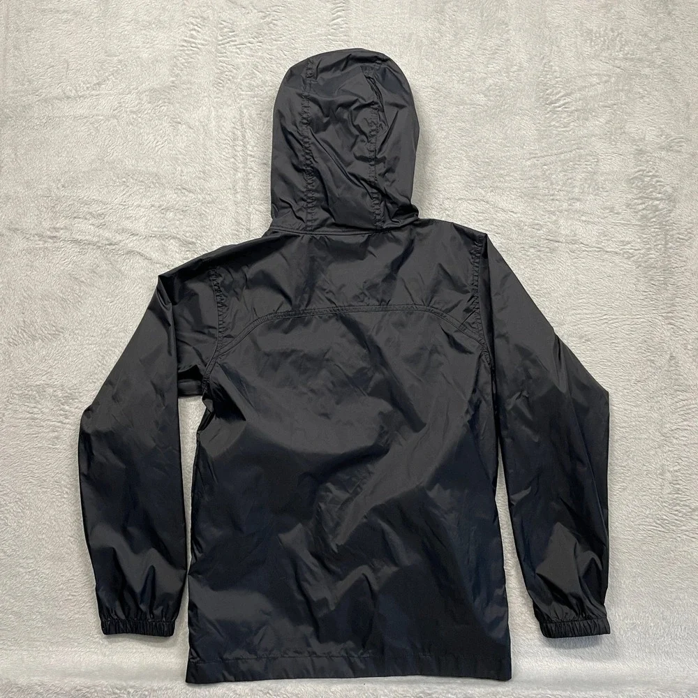 Columbia Switchback II Windbreaker Kids Size M 10/12 Black Hooded Jacket RB3416